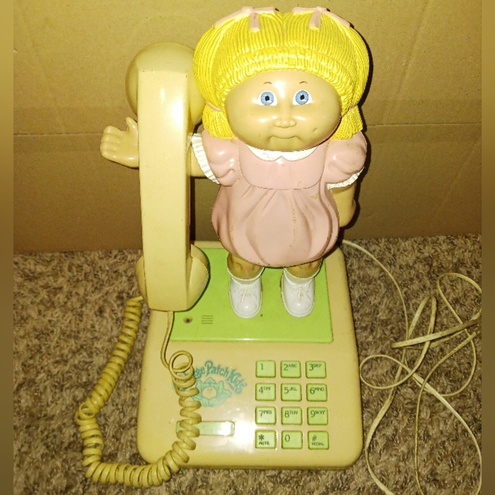 VINTAGE Cabbage Patch Phone w/ ORIGINAL Cords (A True GEM)